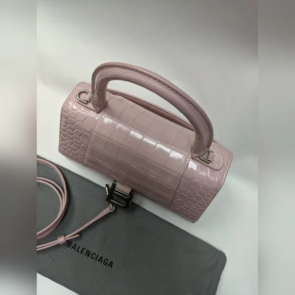 Balenciaga Hourglass Croc Embossed Small "LIVE SHOW TODAY" - Picture 4 of 16